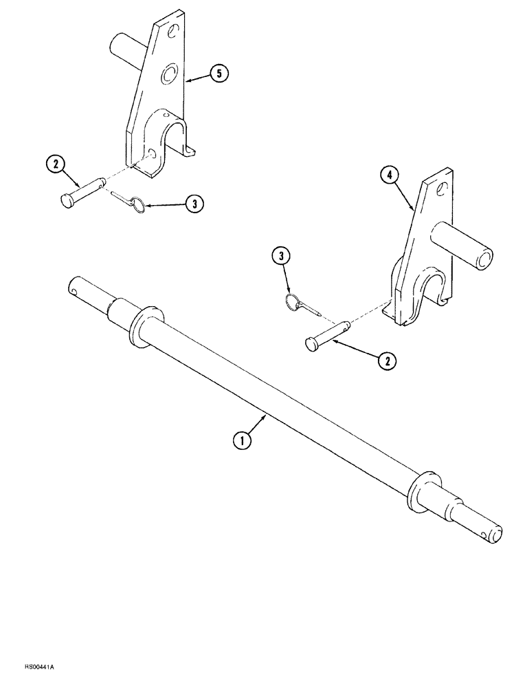 Схема запчастей Case IH 1830 - (09-040) - HITCH ATTACHING BAR (00) - COMPLETE MACHINE