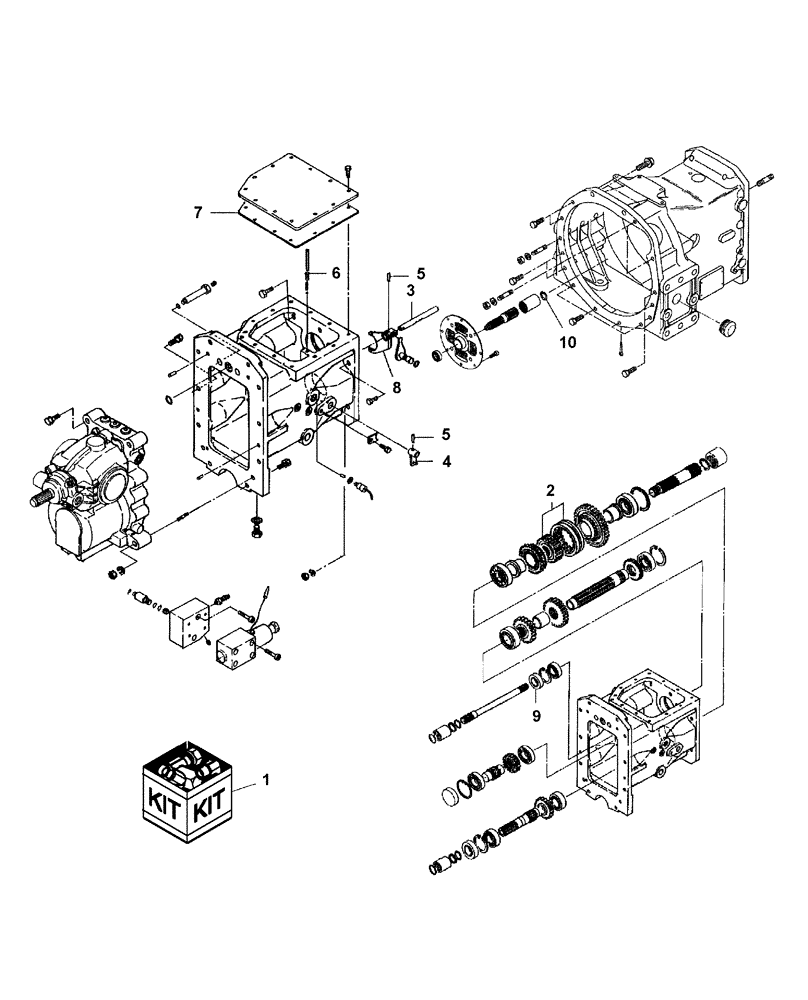 Схема запчастей Case IH DX35 - (03.06.01) - IMPROVED GEAR KIT, RANGE SELECTOR JUMP OUT (03) - TRANSMISSION