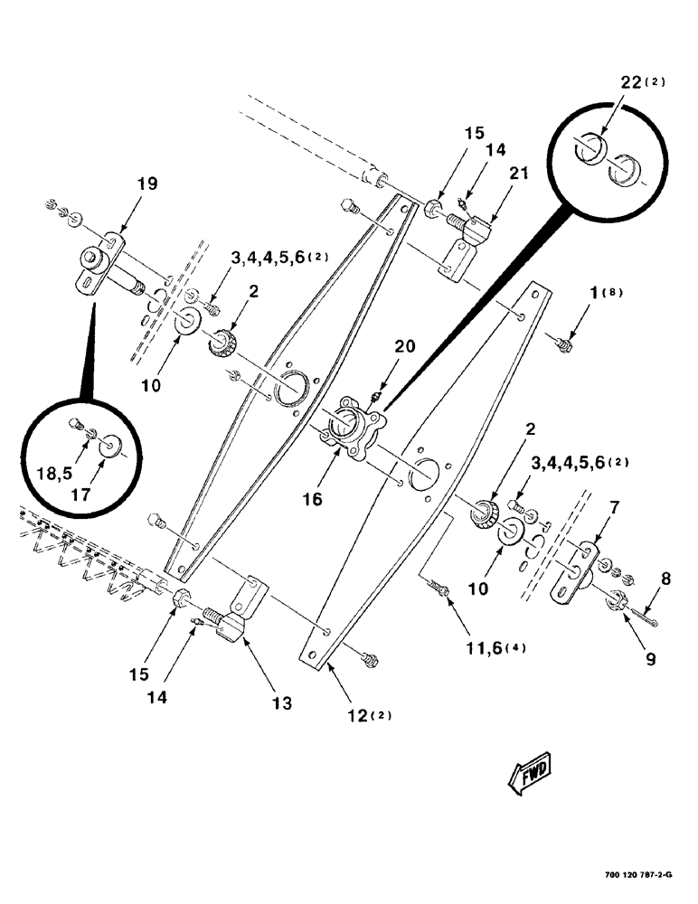 Схема запчастей Case IH 8820 - (3-02) - SWAYBAR ASSEMBLY, LEFT (09) - CHASSIS