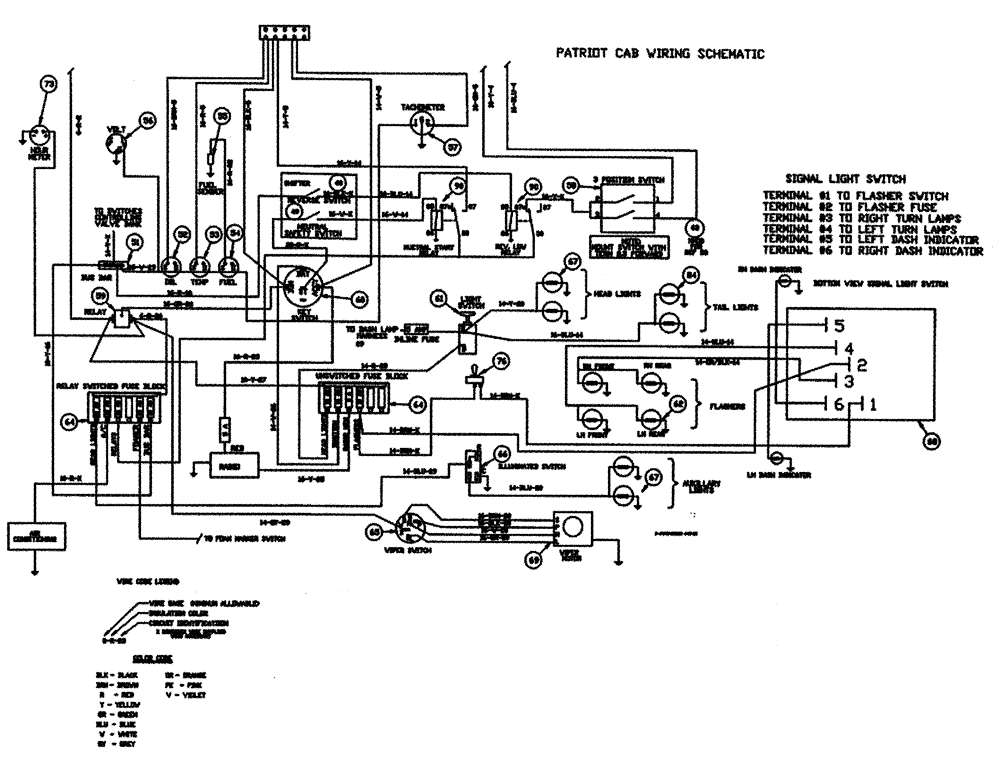 Схема запчастей Case IH PATRIOT WT - (11-004) - WIRING SCHEMATIC - 7 BANK - CAB (06) - ELECTRICAL