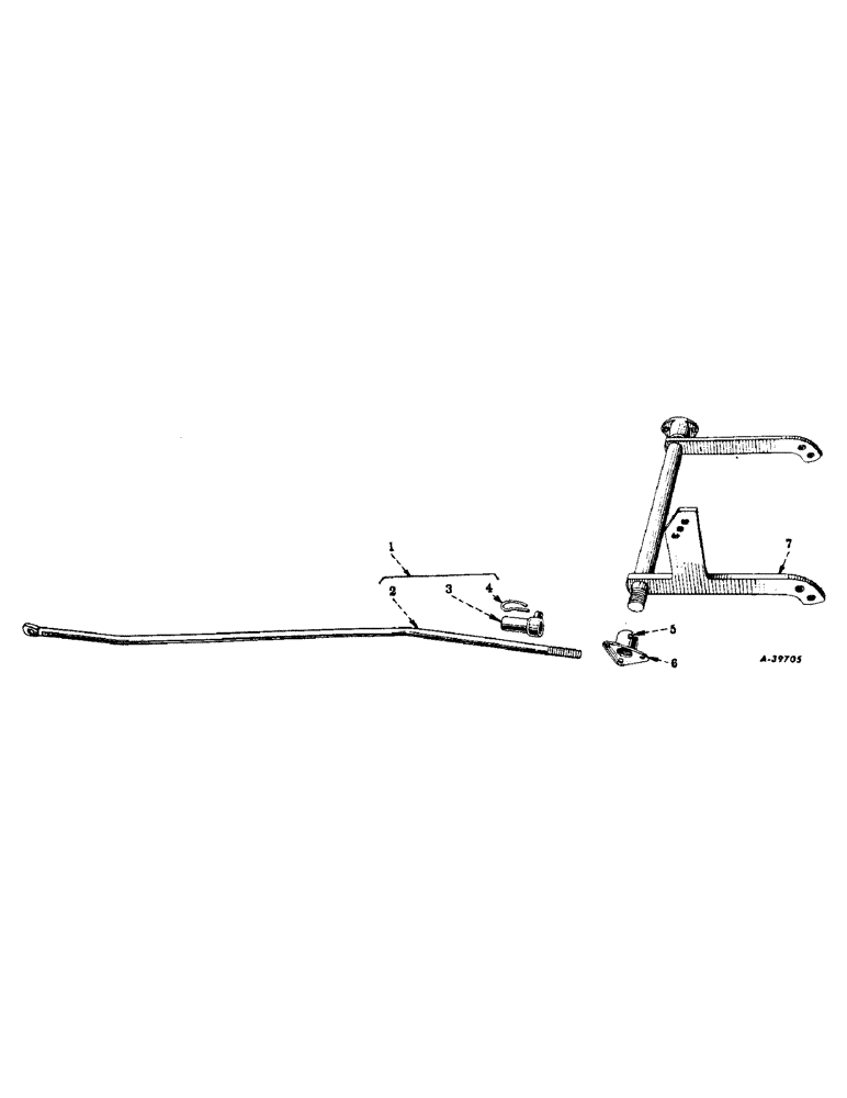 Схема запчастей Case IH 1AV-144 - (L-33) - RIGID ROCKSHAFT WITH LIFT LINK 