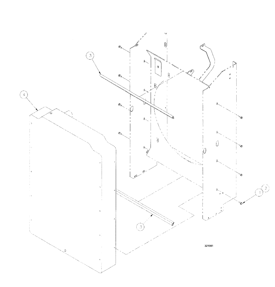 Схема запчастей Case IH SPX3200 - (03-076) - RADIATOR MOUNTING GROUP (10) - ENGINE