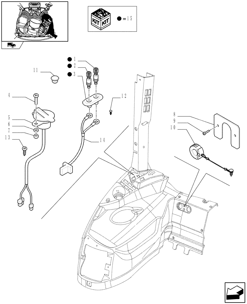 Схема запчастей Case IH PUMA 210 - (1.76.0[04]) - AUXILIARY POWER SOCKETS AND CAPS (06) - ELECTRICAL SYSTEMS