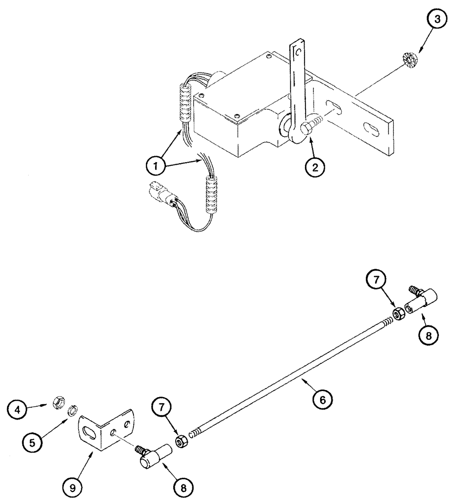 Схема запчастей Case IH 2377 - (04-25) - POTENTIOMETER, FEEDER POSITION - MOUNTING - RETURN TO CUT (06) - ELECTRICAL