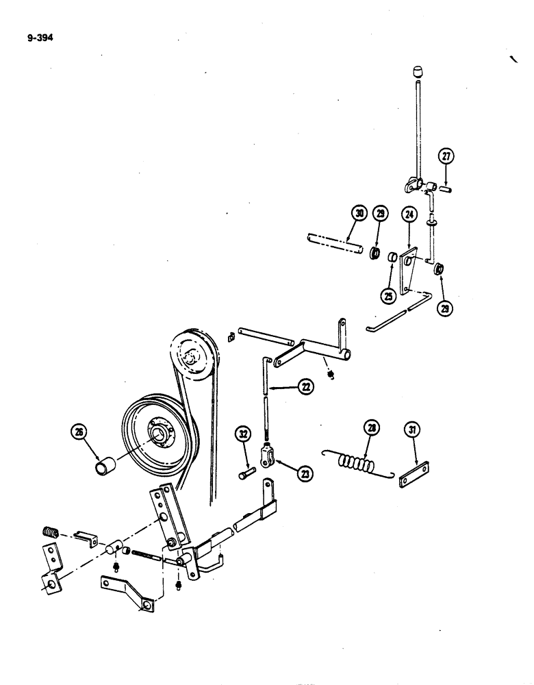 Схема запчастей Case IH 782 - (9-394) - FAN DRIVE AND CONTROLS (09) - CHASSIS ATTACHMENTS