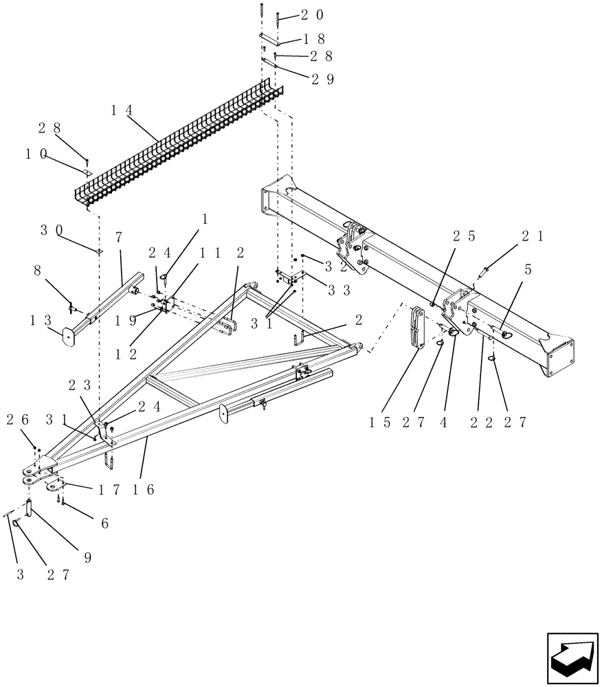 Схема запчастей Case IH 40 - (75.100.01) - TBH FIELD HITCH PACKAGE (75) - SOIL PREPARATION