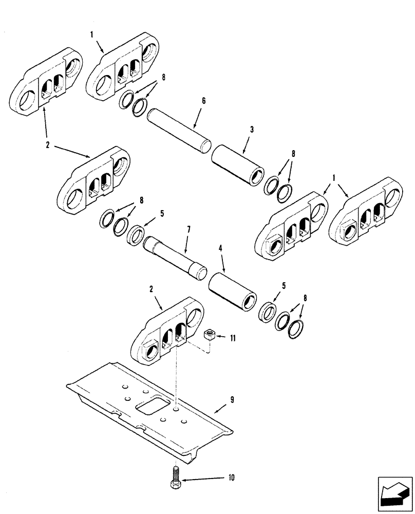 Схема запчастей Case IH 2588 - (48.100.01) - TRACK - CHAINS (48) - TRACKS & TRACK SUSPENSION