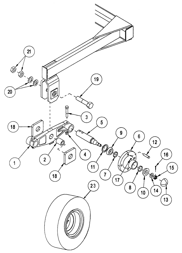 Схема запчастей Case IH ATX - (09-48) - WALKBEAM ASSEMBLY - PACKER BEFORE 06/2004 (09) - CHASSIS