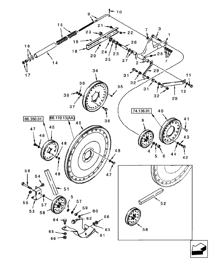 Схема запчастей Case IH 2588 - (74.101.17) - BELT DRIVE - RIGHT-HAND SIDE (74) - CLEANING