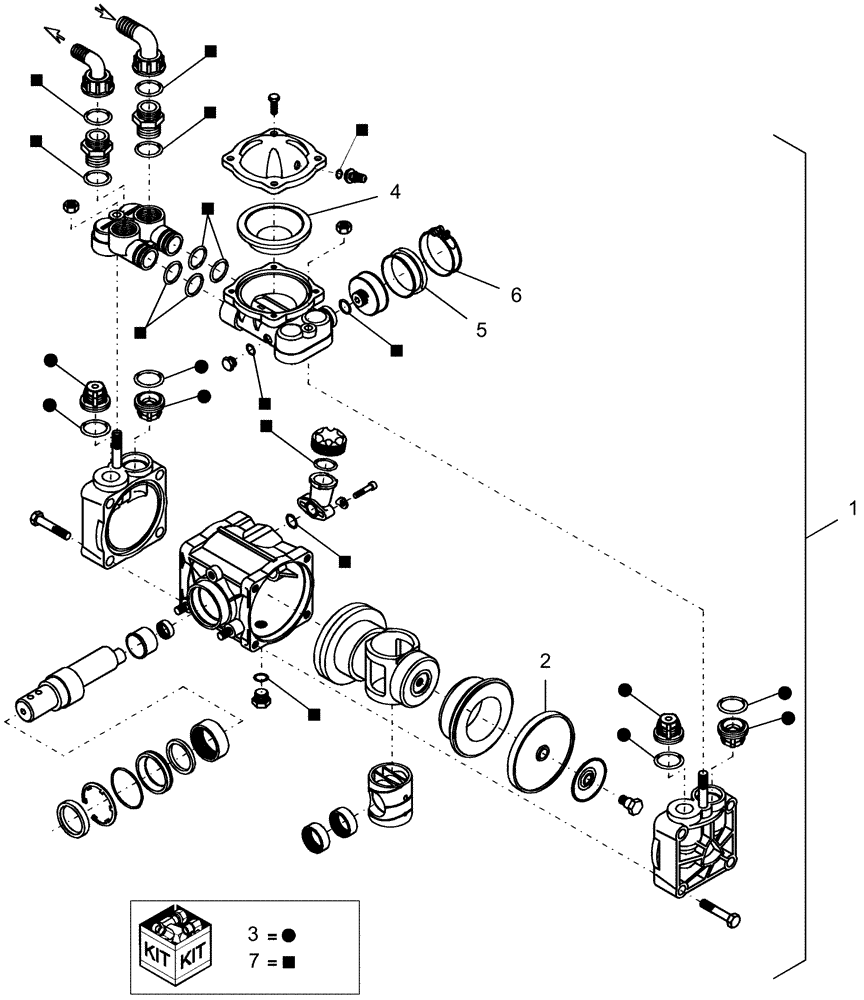 Схема запчастей Case IH 1240 - (75.110.04) - LIQUID FERTILIZER PUMP 403008A1 (75) - SOIL PREPARATION