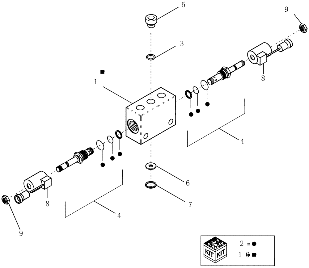 Схема запчастей Case IH 5300 - (8-34[1]) - ROW MARKER VALVE (ASN CBJ025392) (08) - HYDRAULICS