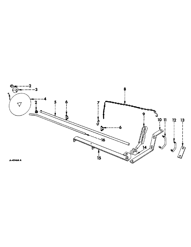 Схема запчастей Case IH 186 - (C-52) - UNIVERSAL MARKER UNIT, DISK-TYPE, OPEN BEARING 