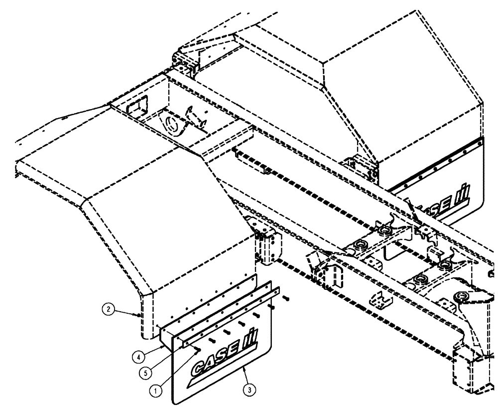 Схема запчастей Case IH FLX3010 - (10-004) - MUDFLAP GROUP, FRONT OF REAR Options