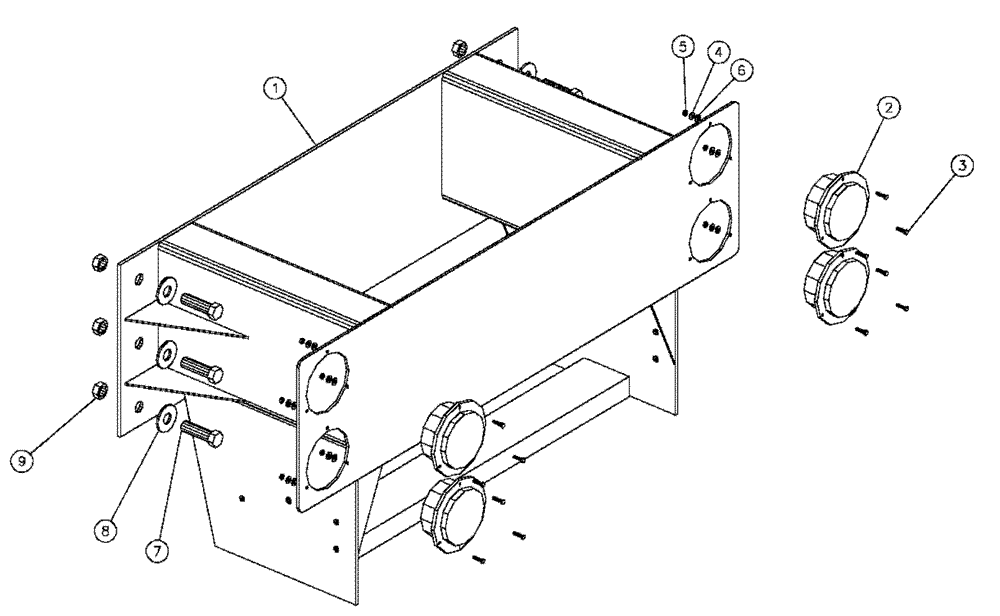 Схема запчастей Case IH 4330 - (10-003) - FRAME EXTENSION, 18” WITH DROP HITCH Options