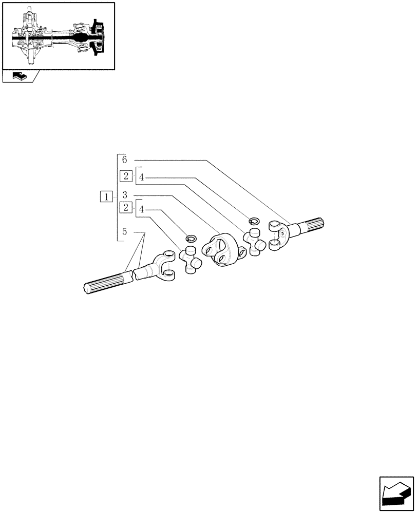 Схема запчастей Case IH PUMA 115 - (1.40. 7/10B) - FRONT AXLE - AXLE-SHAFT ARTICULATED - BREAKDOWN - D6449 (VAR.330409) (04) - FRONT AXLE & STEERING