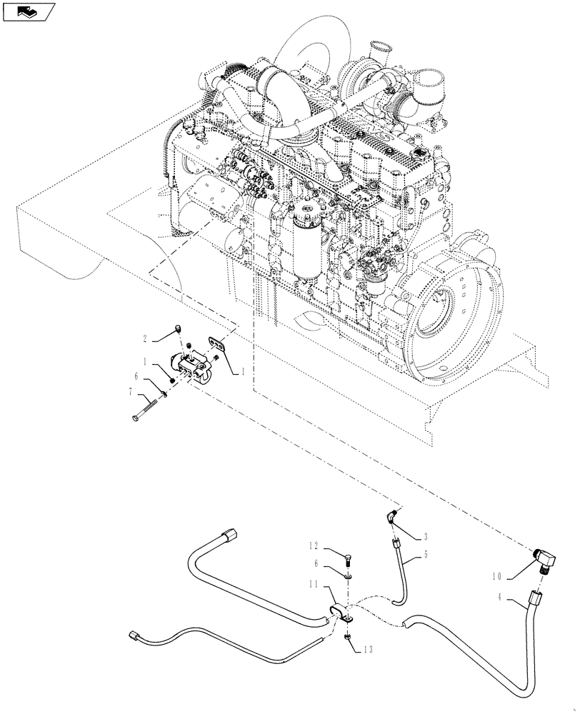 Схема запчастей Case IH 4420 - (03-044) - GOVERNOR GROUP,AIR COMPRESSOR (01) - ENGINE