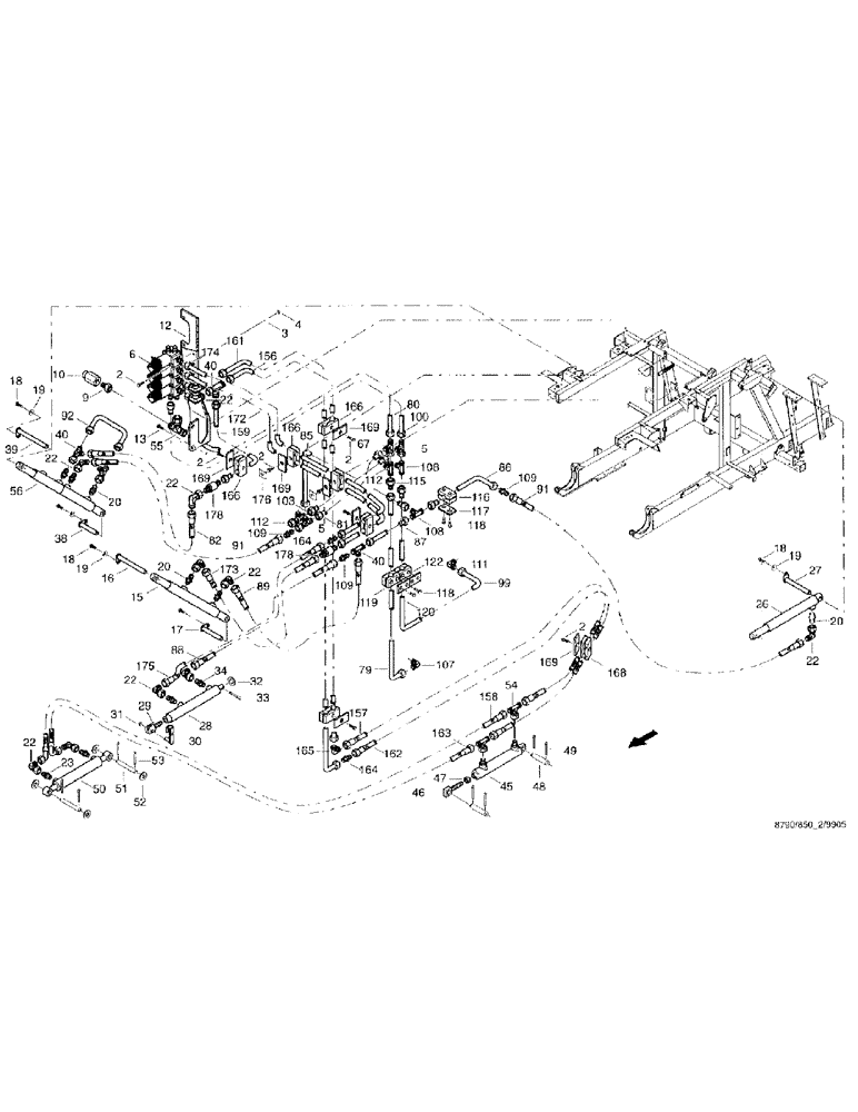 Схема запчастей Case IH 8790 - (202A) - LOW-PRESSURE HYDRAULIC EQUIPMENT (35) - HYDRAULIC SYSTEMS