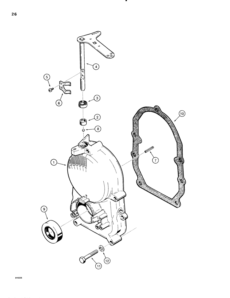 Схема запчастей Case IH 1816C - (026) - ENGINE GEAR COVER (02) - ENGINE