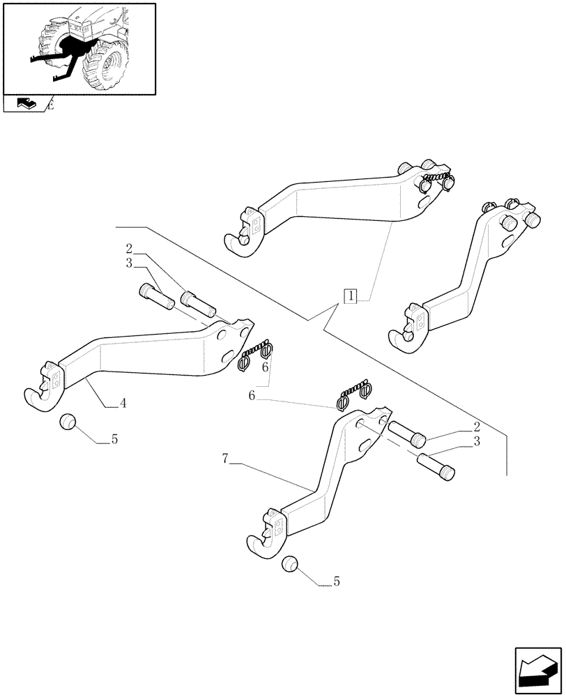 Схема запчастей Case IH PUMA 115 - (1.81.9/03B) - LIFTING ARMS - BREKDOWN (VAR.333648-334648-335648-330831-331831-332831-333831-336831-337831-330847-331847-332847-333847-334847-335847) (07) - HYDRAULIC SYSTEM