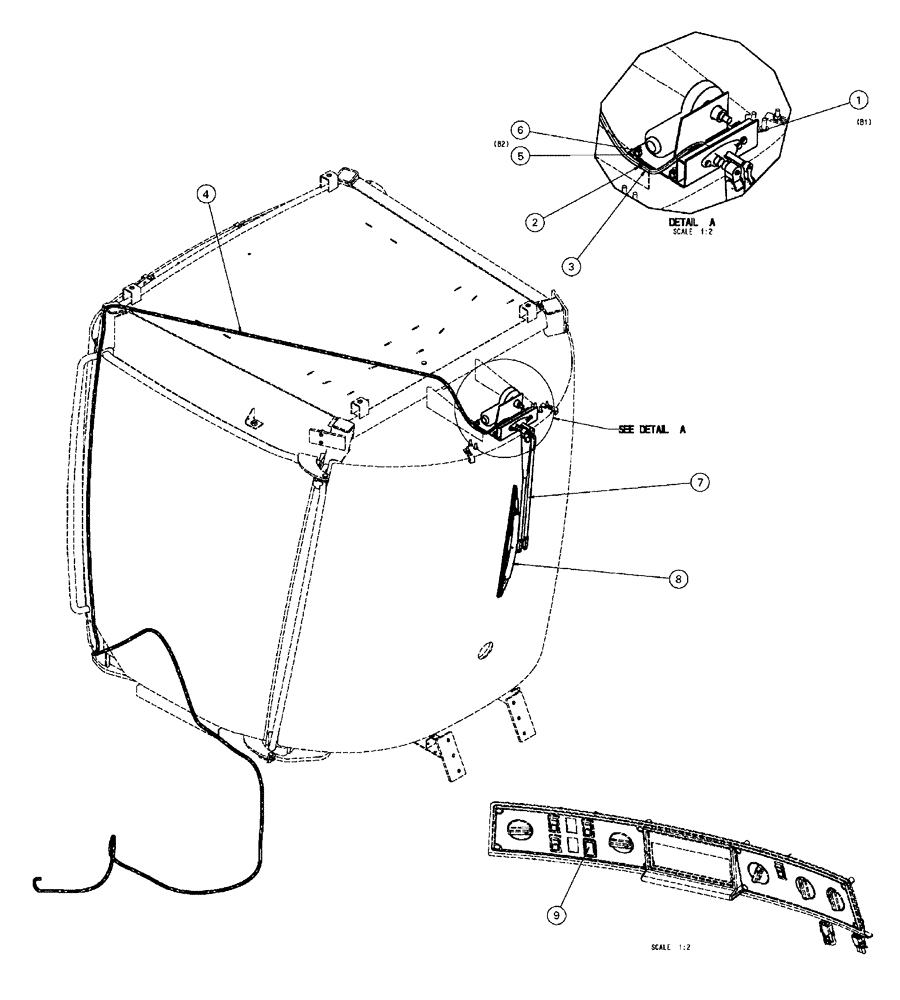 Схема запчастей Case IH FLX4010 - (01-015) - FRONT UPPER WIPER GROUP (10) - CAB