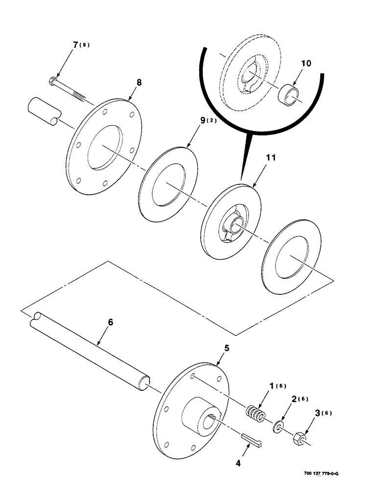 Схема запчастей Case IH 8585 - (3-12) - PICKUP CLUTCH ASSEMBLY Pickup