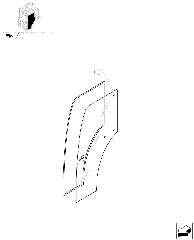 Схема запчастей Case IH FARMALL 85C - (1.92.92[01]) - CAB DOORS (10) - OPERATORS PLATFORM/CAB