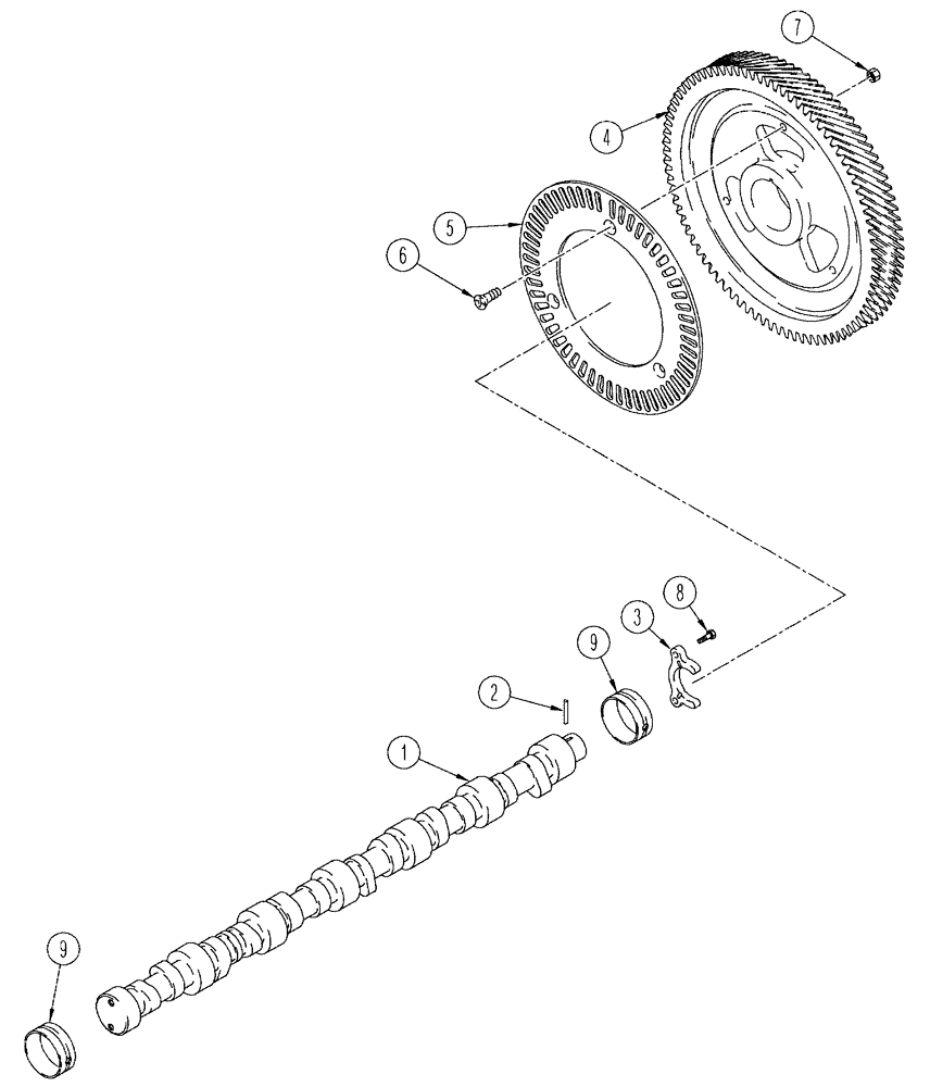 Схема запчастей Case IH FLX3010 - (02-054) - CAMSHAFT, FLX 3510 (01) - ENGINE