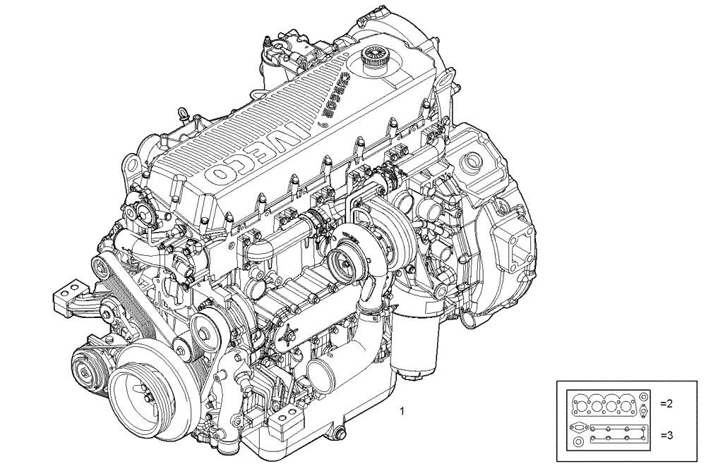 Схема запчастей Case IH F2CE9684L E005 - (0100.402) - COMPLETE ENGINE 