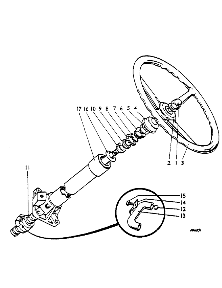 Схема запчастей Case IH 1200 - (079) - STEERING WHEEL AND COLUMN Steering & Front Axle