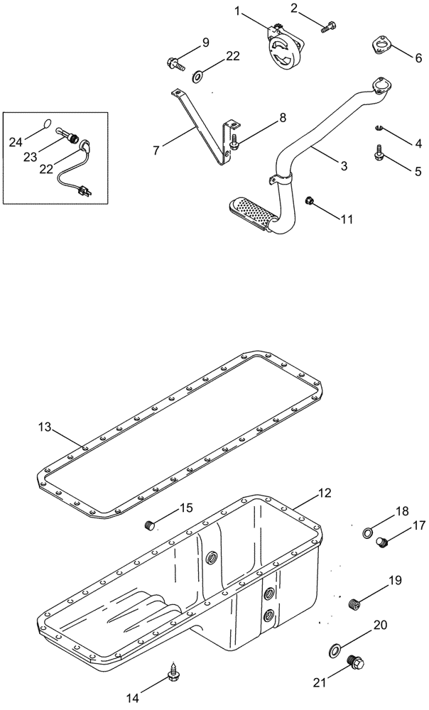 Схема запчастей Case IH FLX3020 - (02-06) - OIL PUMP - OIL PAN HEATER KIT (01) - ENGINE