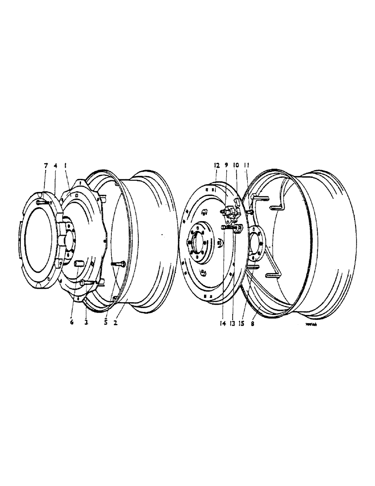 Схема запчастей Case IH 1200 - (110) - REAR WHEELS AND BALLAST WEIGHTS (12) - CHASSIS