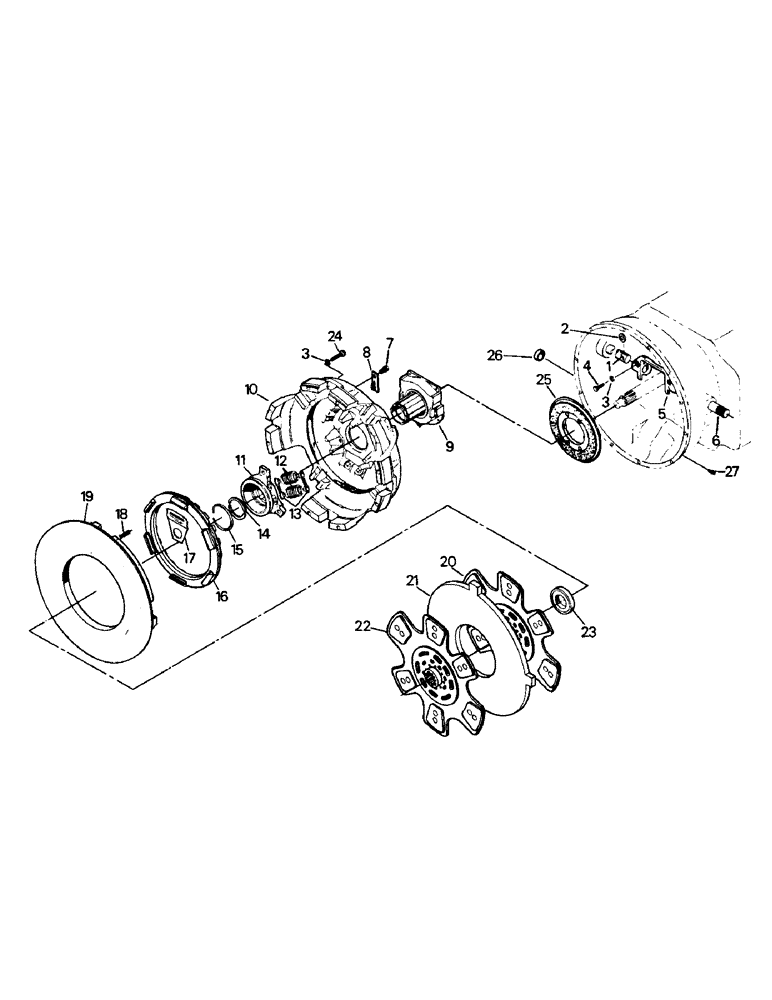 Схема запчастей Case IH PT225 - (04-42) - PT 350 CLUTCH ASSEMBLY - 15-1/2" (04) - Drive Train