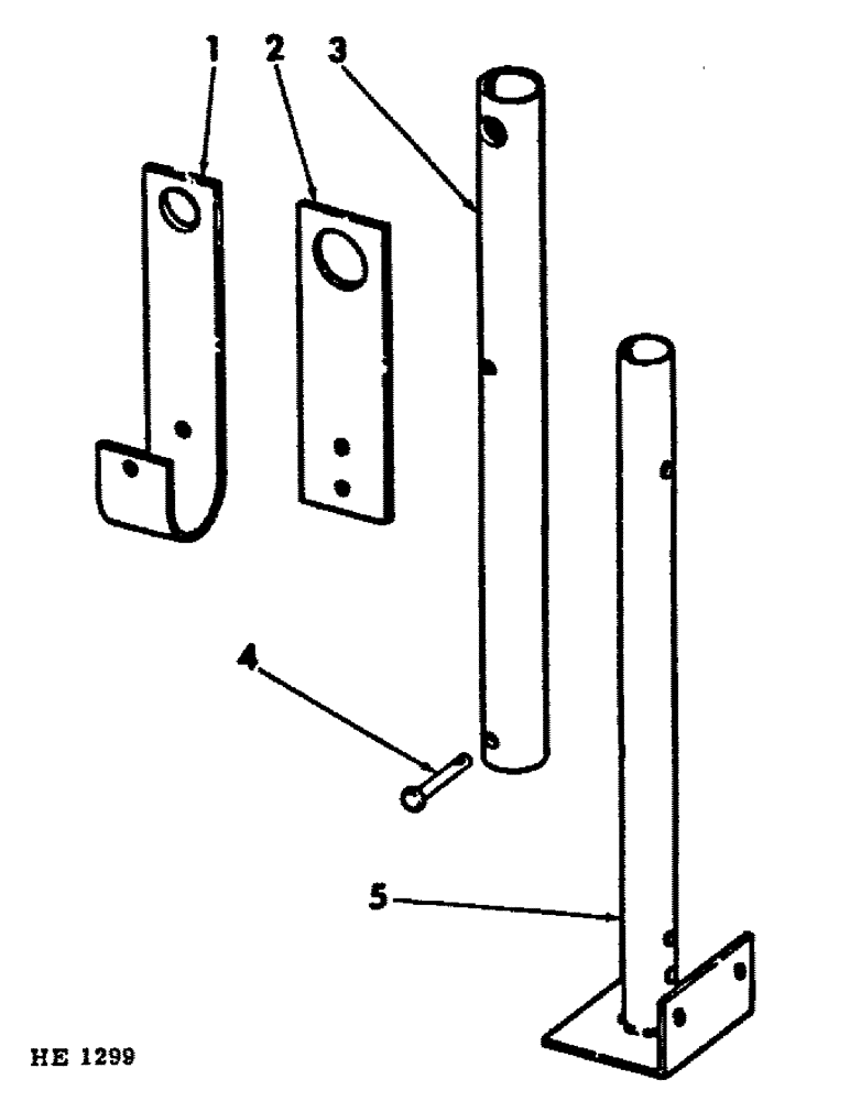 Схема запчастей Case IH 1550 - (B-07) - PARKING STAND ATTACHMENT 