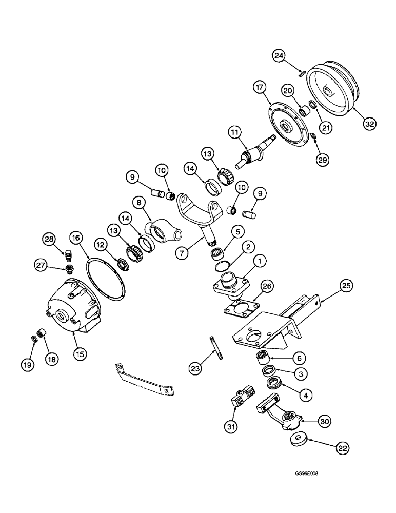 Схема запчастей Case IH INTERNATIONAL - (2-16) - KNIFE DRIVE CONNECTIONS, DUAL AUGER (14) - CROP CUTTING