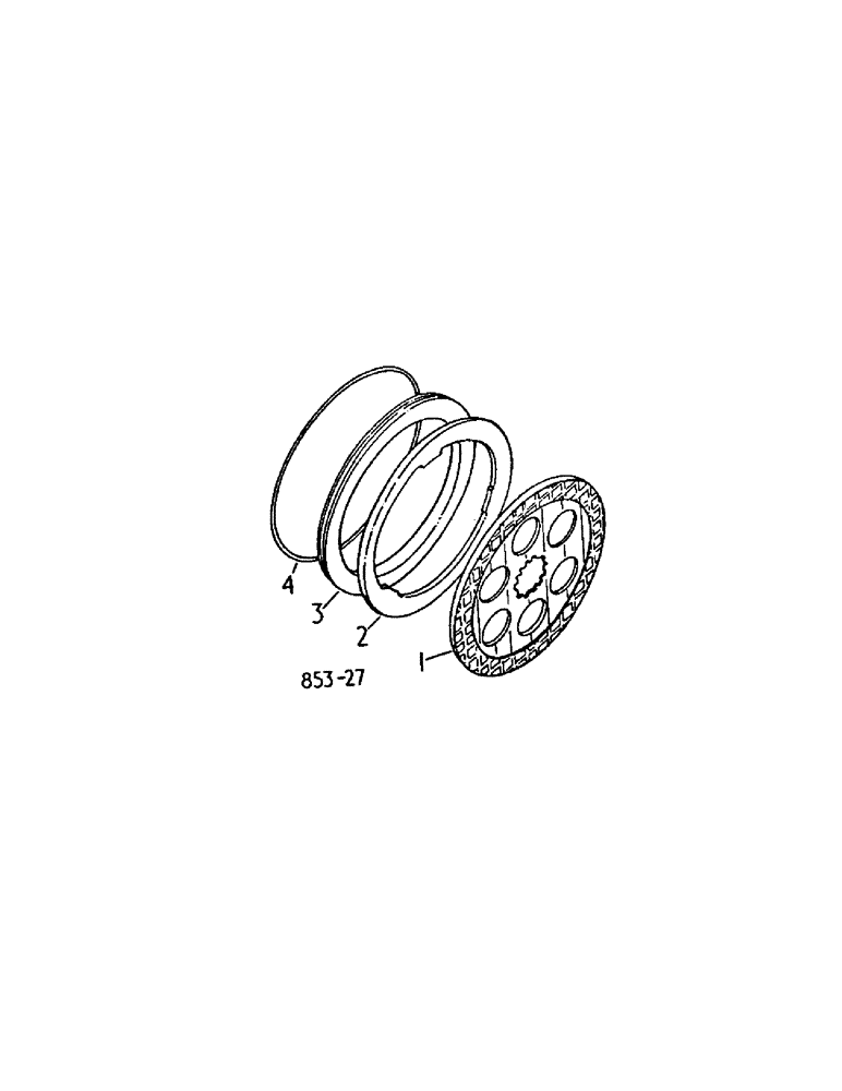 Схема запчастей Case IH 584 - (04-03) - BRAKE DISCS (5.1) - BRAKES