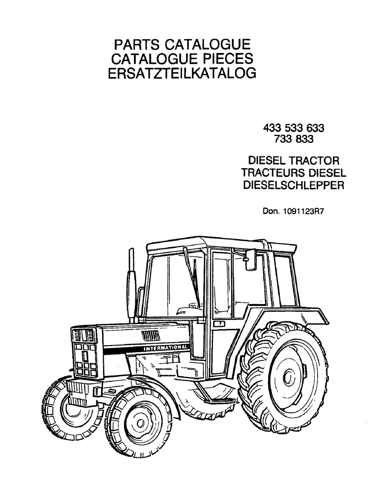 Схема запчастей Case IH 633 - (1A) - PARTS CATALOGUE (00) - PICTORIAL INDEX