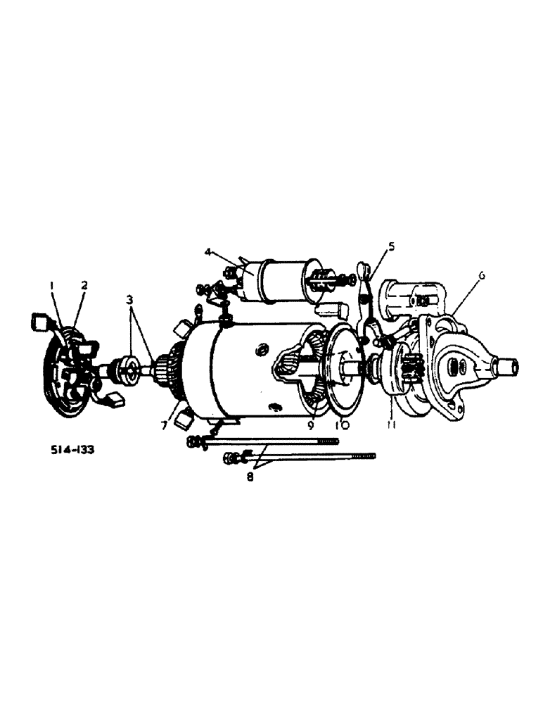 Схема запчастей Case IH 684 - (08-11[A]) - ELECTRICAL, CRANKING MOTOR LUCUS 26428A (06) - ELECTRICAL