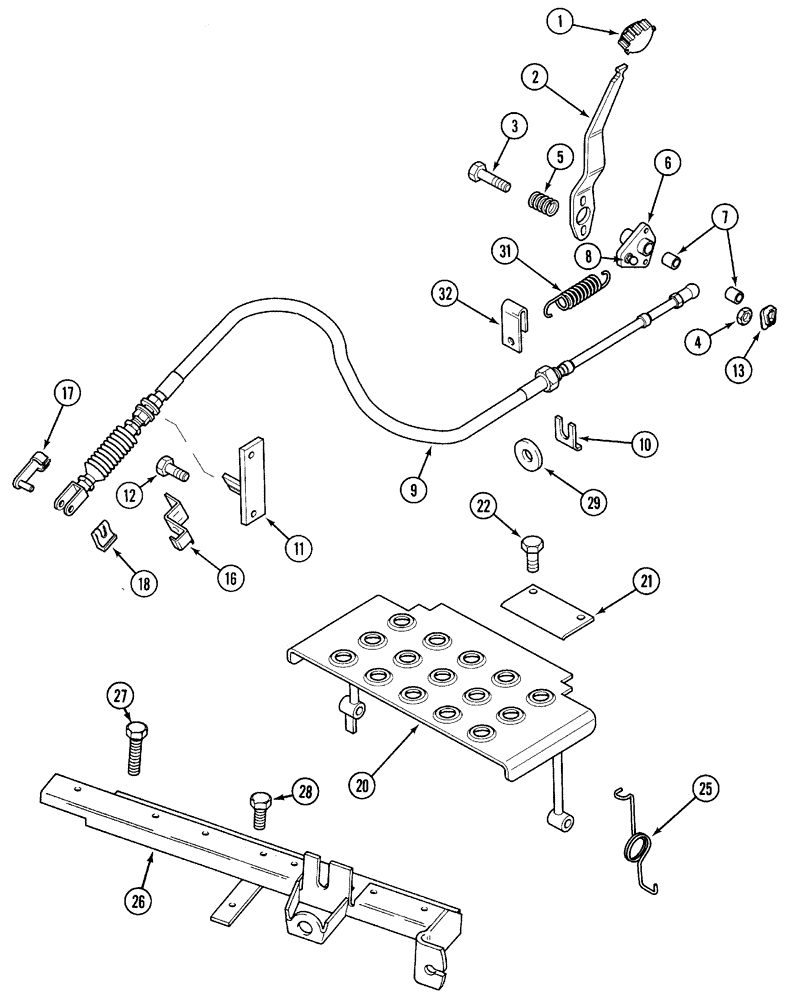 Схема запчастей Case IH 5130 - (6-094) - PTO, CONTROLS AND SHIELD, - JJF1029999 (06) - POWER TRAIN