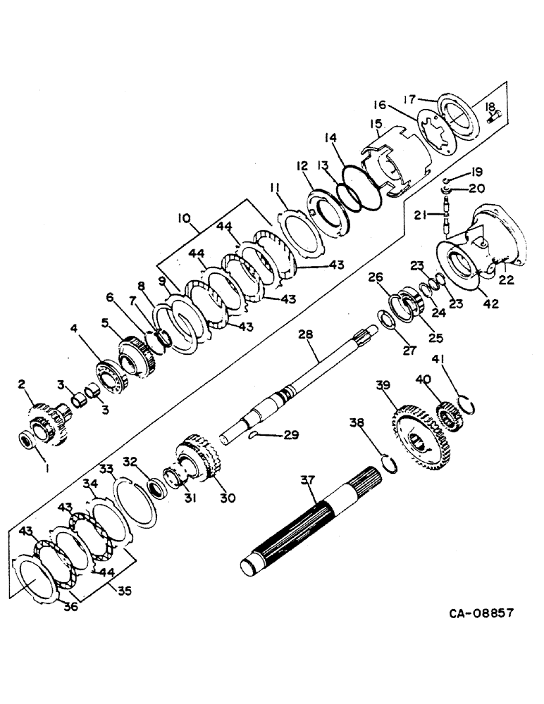 Схема запчастей Case IH 784 - (07-17) - DRIVE TRAIN, TORQUE AMPLIFIER (04) - Drive Train