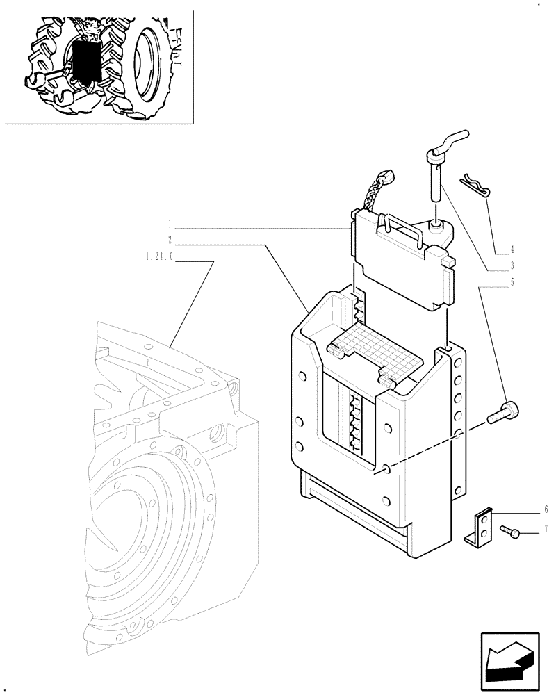 Схема запчастей Case IH JX100U - (1.89.3/13) - (VAR.928) SLINDING HITCH WITHOUT DRAWBAR (09) - IMPLEMENT LIFT