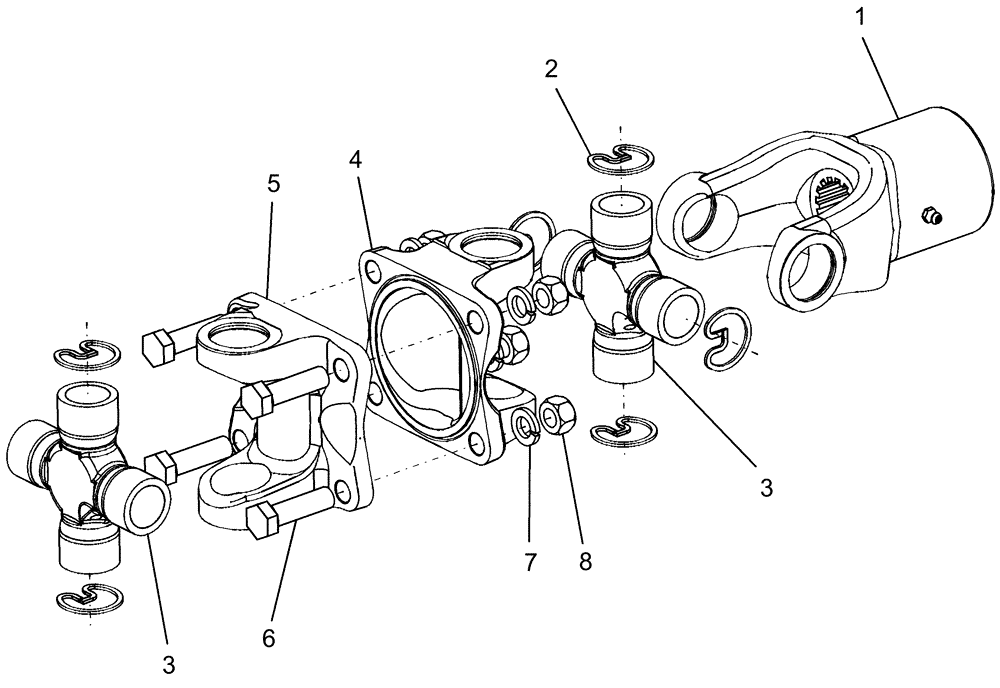 Схема запчастей Case IH AFX8010 - (K.25.E.41.10[01]) - PIVOT SHAFT, FEEDER / HEADER K - Crop Processing