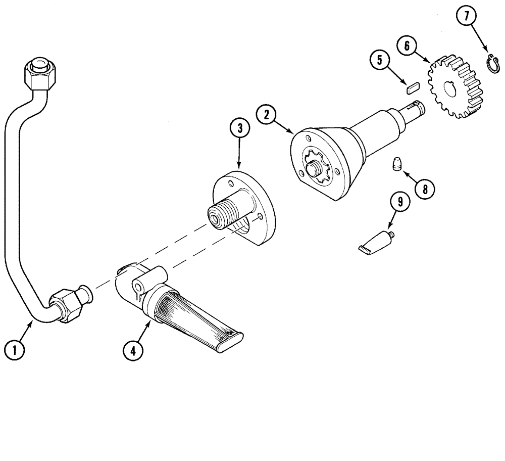 Схема запчастей Case IH C60 - (06-15) - HYDRAULIC LUB PUMP (06) - POWER TRAIN