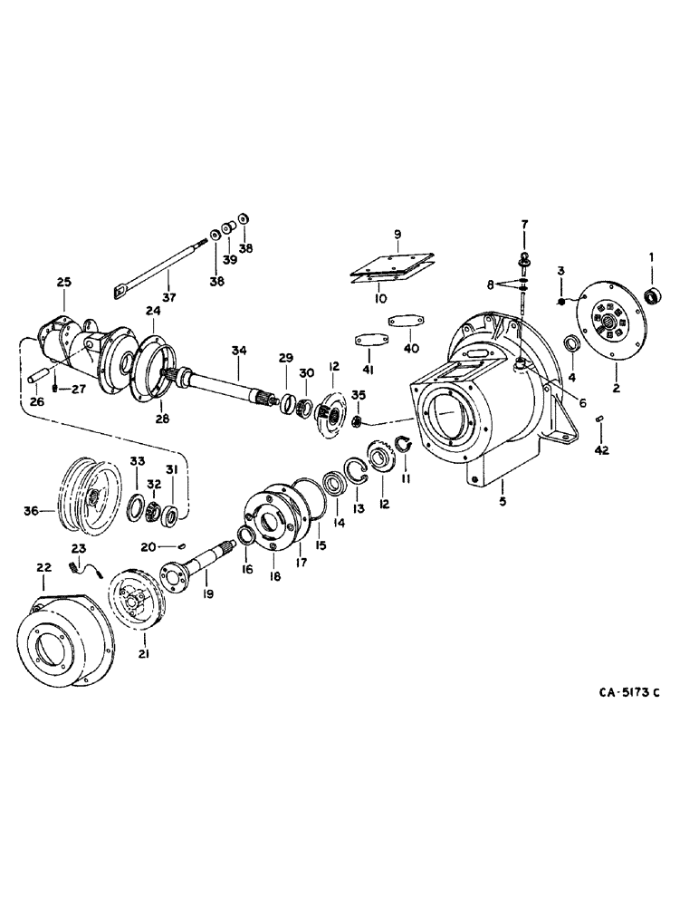 Схема запчастей Case IH 1470 - (07-16) - DRIVE TRAIN, POWER TAKE OFF DRIVE Drive Train