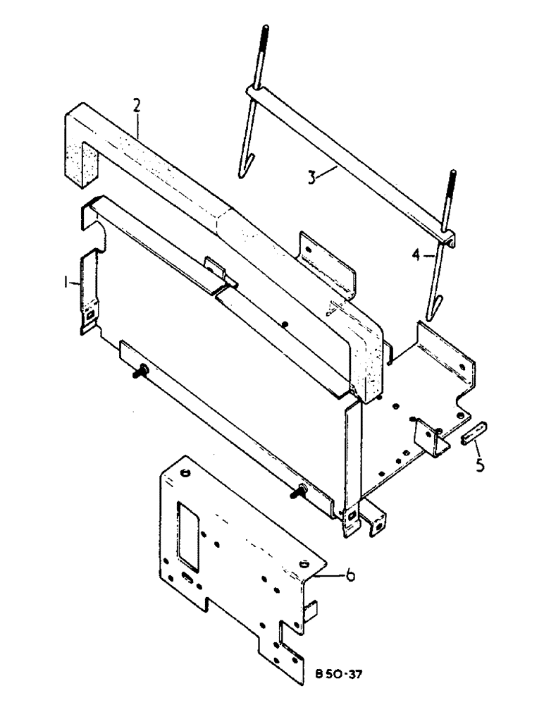 Схема запчастей Case IH 884 - (08-09) - BATTERY TRAY (06) - ELECTRICAL