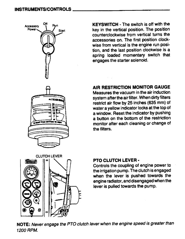 Схема запчастей Case IH 6590 - (011) - INSTRUMENTS, CONTROLS 
