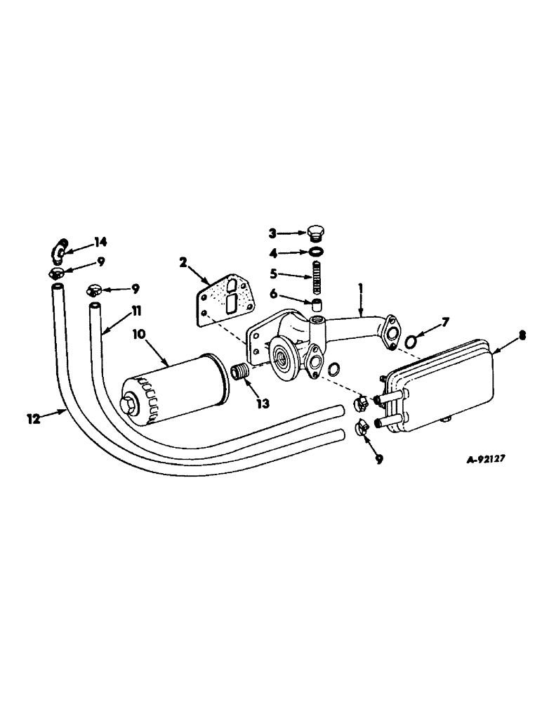 Схема запчастей Case IH V-392 - (C-24) - OIL COOLER AND FILTER 