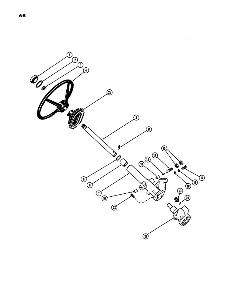 Схема запчастей Case IH 1170 - (066) - RIGID STEERING (05) - STEERING