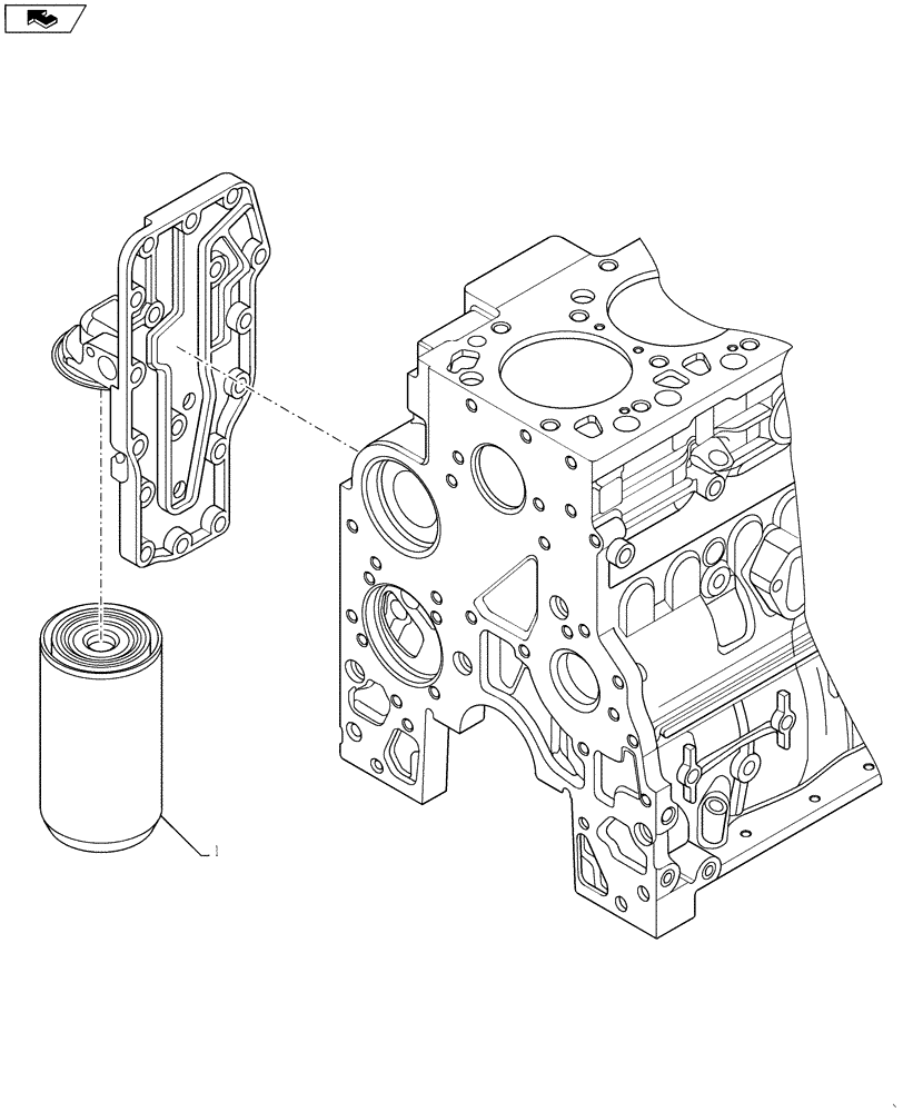 Схема запчастей Case IH 3230 - (10.206.02) - ENGINE OIL FILTER (10) - ENGINE