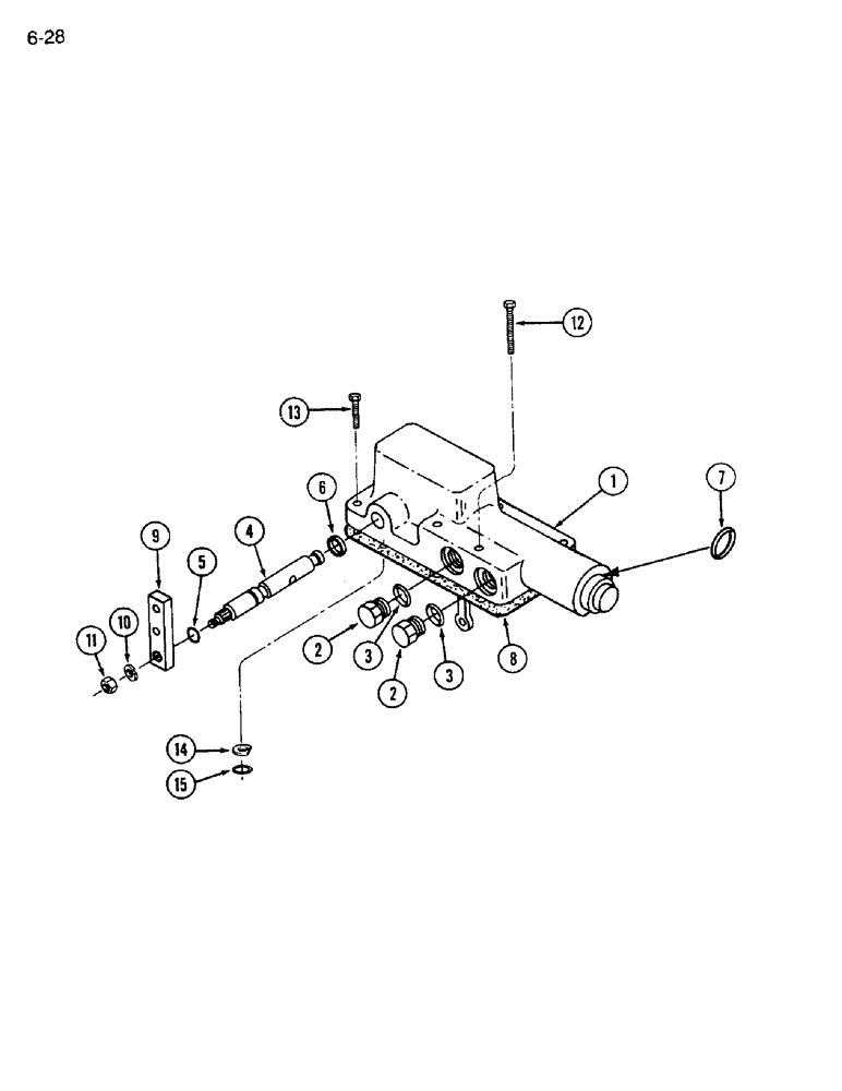 Схема запчастей Case IH 1640 - (6-28) - HYDROSTATIC PUMP, CONTROL VALVE (03) - POWER TRAIN