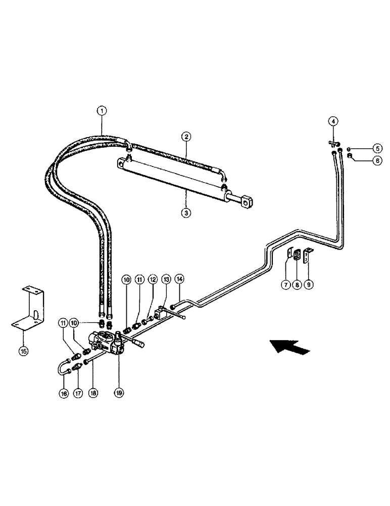 Схема запчастей Case IH 110 - (072) - HYDRAULIC LINES (VAR.9048), BALE EJECTOR (06) - PNEUMATIC/HYDRAULIC/ELECTRIC